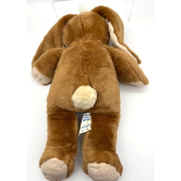 Vtg 90s Build A Bear Tan Pink Floppy Ears Easter Bunny Rabbit Plush Animal 18" - Picture 5 of 6